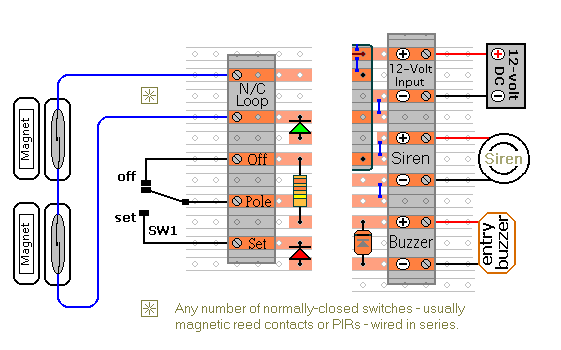Connecting External Devices 
To The Automatic Intruder Alarm