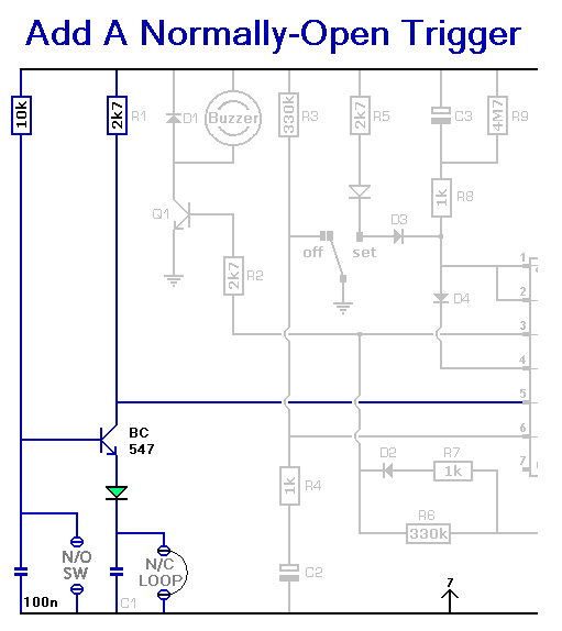 Add A Normally-Open 
Input Trigger To The Circuit