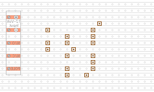 Light Controlled Relay 
Pattern For Cutting The Tracks 