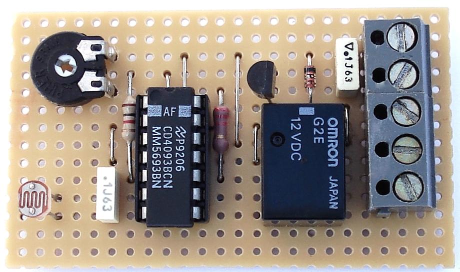 A Photo Of Ron J's 
Light Controlled 
Relay Circuit No.2