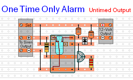 An Untimed Output Module For 
The One-Time-Only Intruder Alarm