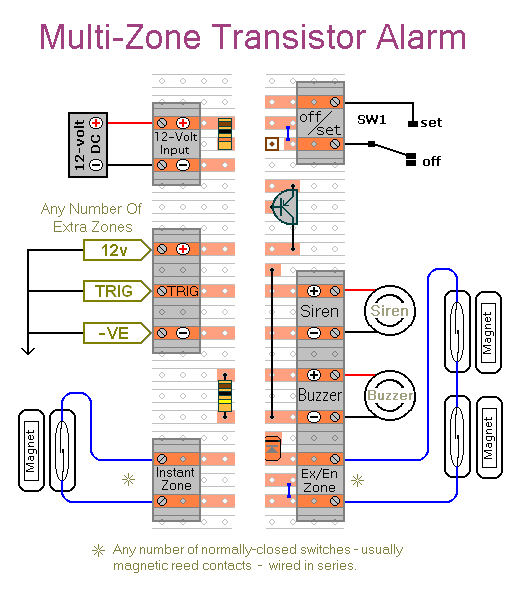 Connecting External Devices 
To The Transistor Alarm