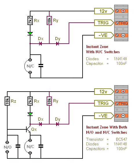 Extra Zones For The Transistor 
Based Burglar Alarm System