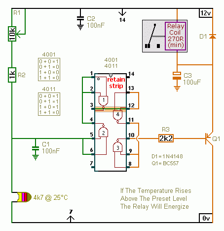 Circuit Diagram For A 
Temperature Controlled Relay