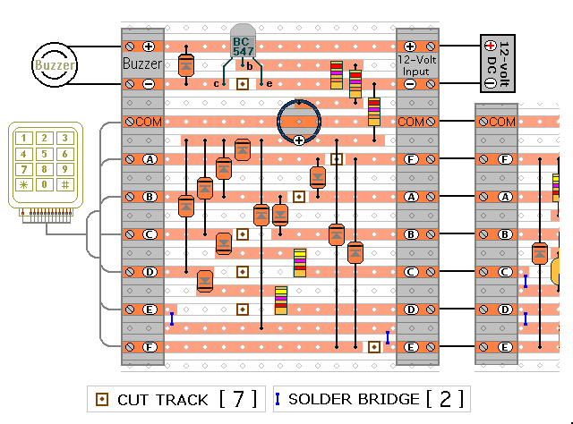 Stripboard Layout.