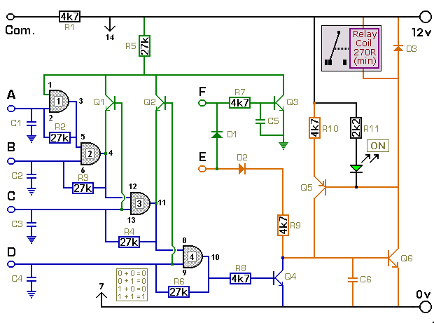 Circuit Diagram For A 
Keypad-Operated Switch