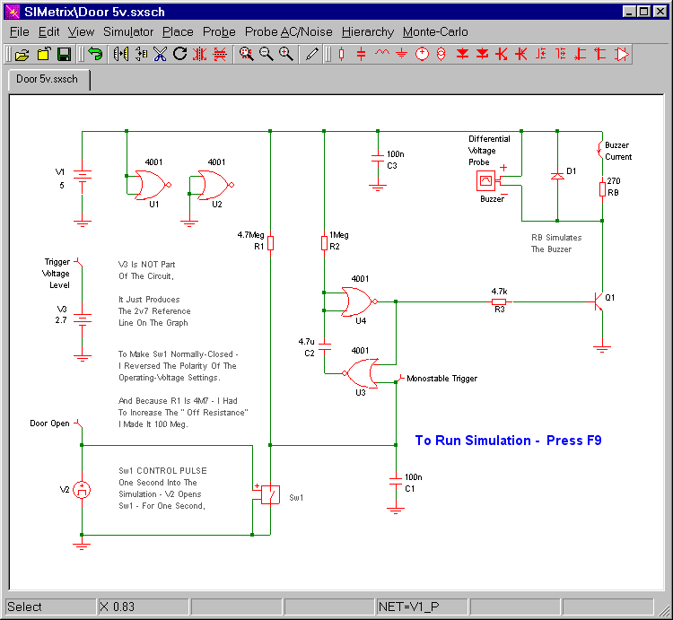 Simple Door Alarm
Simulator Screenshot