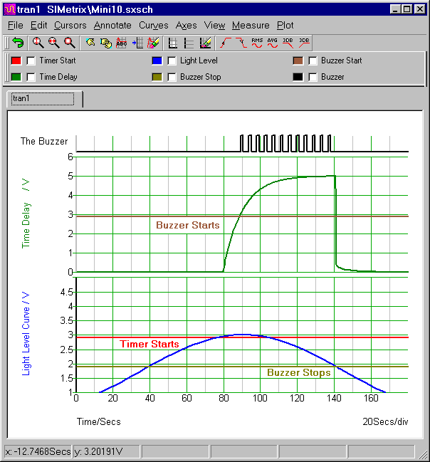 Simulation Graph For 
Ron J's Mini Alarm No.10
