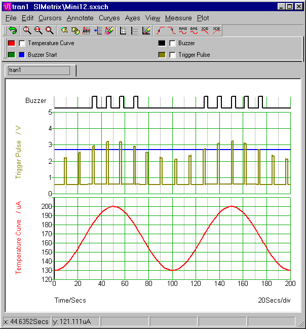 Simulation Graph For 
Ron J's Mini Alarm No.12