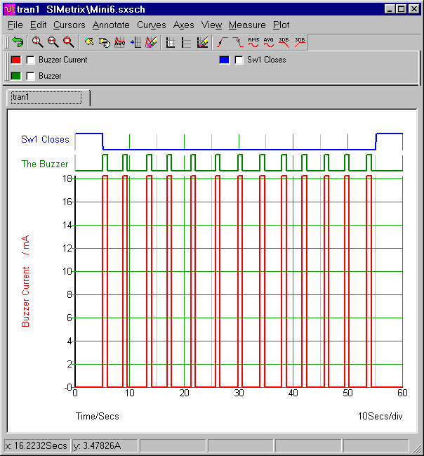 Simulation Graph For 
Ron J's Mini Alarm No.6
