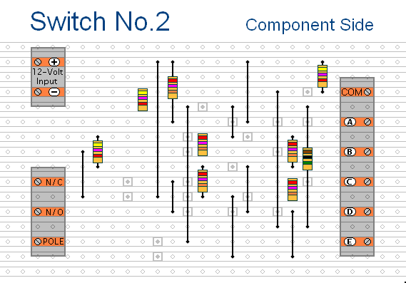 Add The Nine Resistors - 
The Ten Wire Links