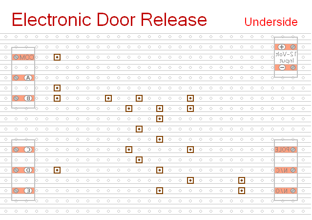 Pattern for Cutting
The Tracks on the
Underside of the Board