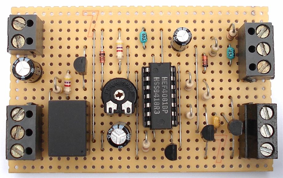 A Photograph Of Ron J's Electronic 
Door Release - Circuit Board