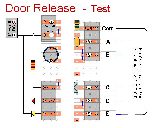 Details of How to Prepare 
The Door Release Circuit 
Board For Testing