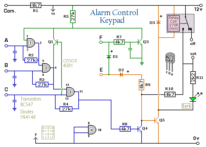 This Is a Simpler Three-Digit
Version Of The Keypad Circuit.