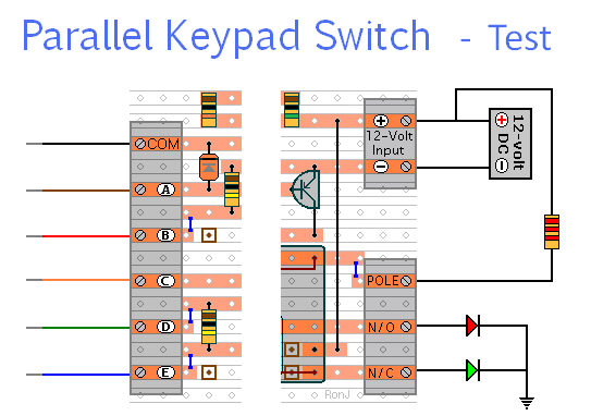 Details of How to Prepare The
Parallel Keypad Switch - For Testing