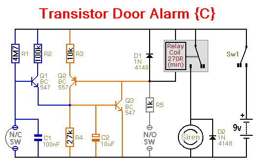 Circuit Diagram For A
Transistor Alarm